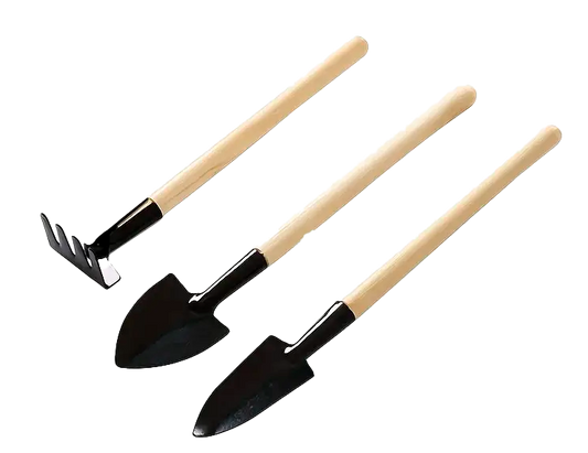 Set de mini herramientas de jardineria