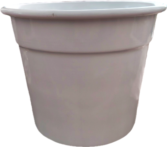 Maceta blanca laton 15x9x14