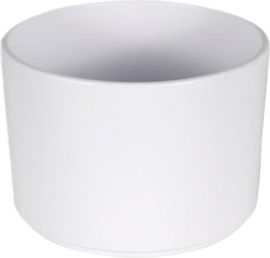 Maceta blanca cilindrica ceramica  11,5x11,5