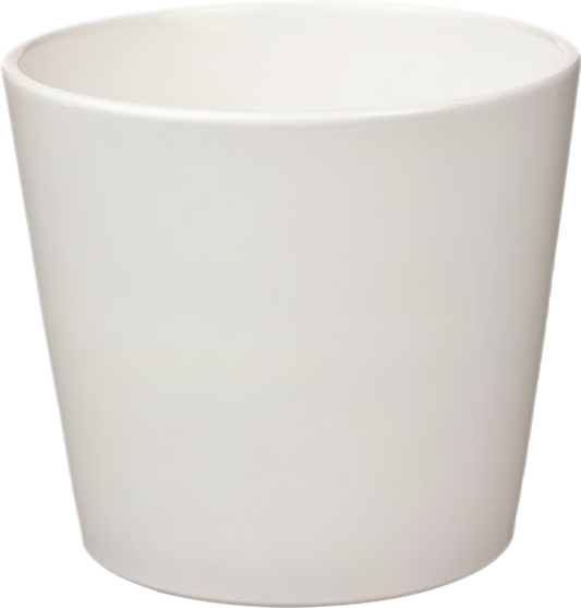 Maceta blanca ceramica 9x10